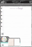 The Happy Planner - Me and My Big Ideas - Big Refill Note Paper - Full Sheet - Plan All the Things  (Checklist, Dot Grid)