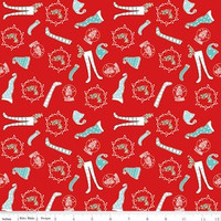 Riley Blake Fabric - Pixie Noel - Tasha Noel - Red #5253