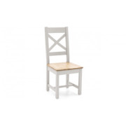Danube White Dining Chair-Cross Back