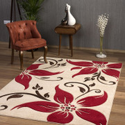 Primrose Beige Red Rug (160/220 cm)