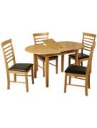 Hanover Light Oval Butterfly Extension Dining Set