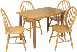 Hanover Country 1x4 Dining Set table with 4 Spindleback Chair