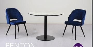 Fenton Dining Set with 4 Sutton Chairs