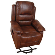 Lincoln  Lift & Tilt Chair-Two Tone Brown