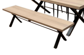 Henry Grey Oak Bench