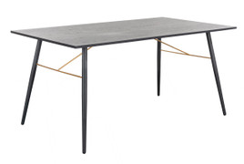 Barcelona Dining Table 120 - Black and Copper