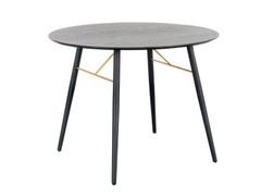 Barcelona Round Dining Table 100 - Black and Copper