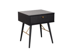 Barcelona Bedside Table - Black and Copper
