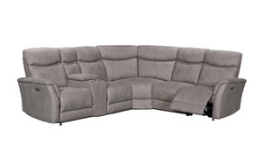 Mortimer large Corner Group Electric Recliner - Includes Console Unit and Armless Sectional - Grey or Taupe