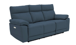 Positano 3 Seater Electric Motor Reclining - Indigo