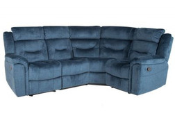 Dudley small Corner Group Recliner - Blue