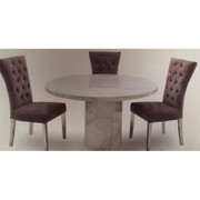 Carra Round Dining Table With 4 Pembroke Chairs