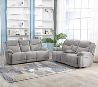 Herbert Electric Recliner 3+2 Seater - Light Grey