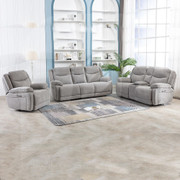 Herbert Electric Recliner 3+1+1 Seater - Light Grey