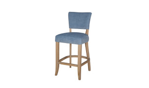 Duke Bar Chair - Blue Velvet