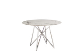 Janice Marble White 1.2M Round Dining Table