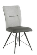 Amalia Light Grey Fabric/PU Dining Chair