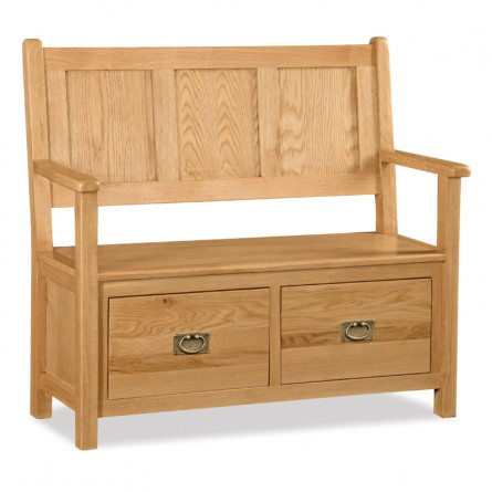 Salisbury Oak Monks Bench Ideal Furniture