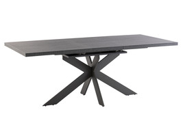 Pisa Dark Rhine 1.6M (+0.4M) Extending Dining Table (X-Frame)
