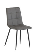 Virgo Grey/Grey Legs PU Dining Chair