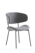Wilson Dark Grey Fabric Dining Chair