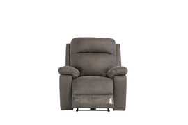 Branston Grey Soft-Touch Fabric Electric Armchair