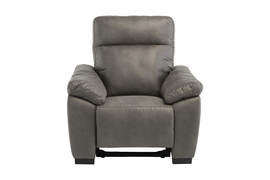 Farrow Grey Soft-Touch Fabric Electric Armchair