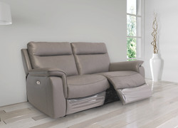 Havana Grey Leather Electric 3+2 Seater