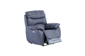 Layla Blue Soft-Touch Fabric Electric Armchair