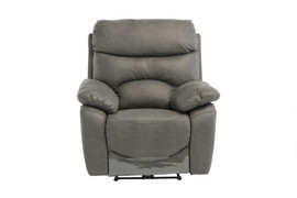 Layla Grey Soft-Touch Fabric Electric Armchair