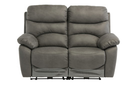 Layla Grey Soft-Touch Fabric Electric 2 Seater