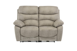 Layla Natural Soft-Touch Fabric Electric 2 Seater