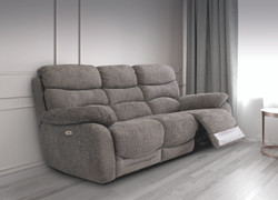 Layla Ash Chanel Fabric Electric 3+1+1 Seater