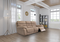 Layla Sand Chanel Fabric Electric 3+2 Seater