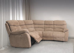 Layla Sand Chanel Fabric Electric Corner Sofa