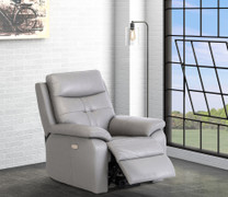 Sophia Grey Leather Electric Armchair