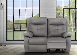 Sophia Grey Leather Electric 2 Seater