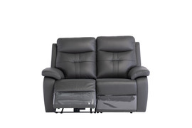 Sophia Charcoal Leather Electric 2 Seater