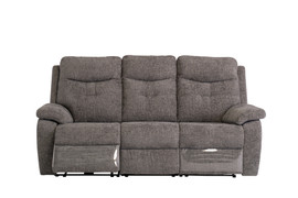 Sophia Graphite Chanel Fabric Electric 3 Seater
