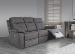 Sophia Grey Fabric Electric 3+1+1 Seater