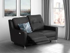 Windsor Black Leather Electric 2 Seater