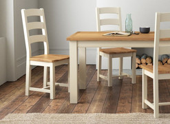 Henley Ivory Large Fixed 2M Dining Table + 6 Ivory Chair