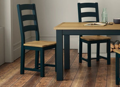 Edinburgh Charcoal large 2mt Fixed Dining Table + 6 Charcoal Dining Chair