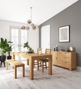 Edson Oak Extending Dining Table 160/210cm + 6 Edson Chair
