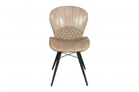 Amory Beige Leather Dining Chair