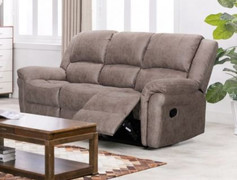 Gloucester Taupe 3 Seater Recliner Sofa with Console