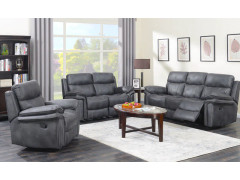 Richmond Charcoal Grey Fabric Recliner 3 Seater