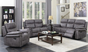 Richmond Graphite Grey Fabric Recliner 3 Seater