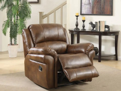 Farnham Tan Leather Recliner Armchair