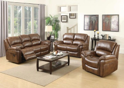 Farnham Tan Leather Recliner 3+1+1 Seater